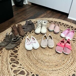 LOT Of Size 7c Girls Shoes Sperrys, Old Navy, Cat & Jack
